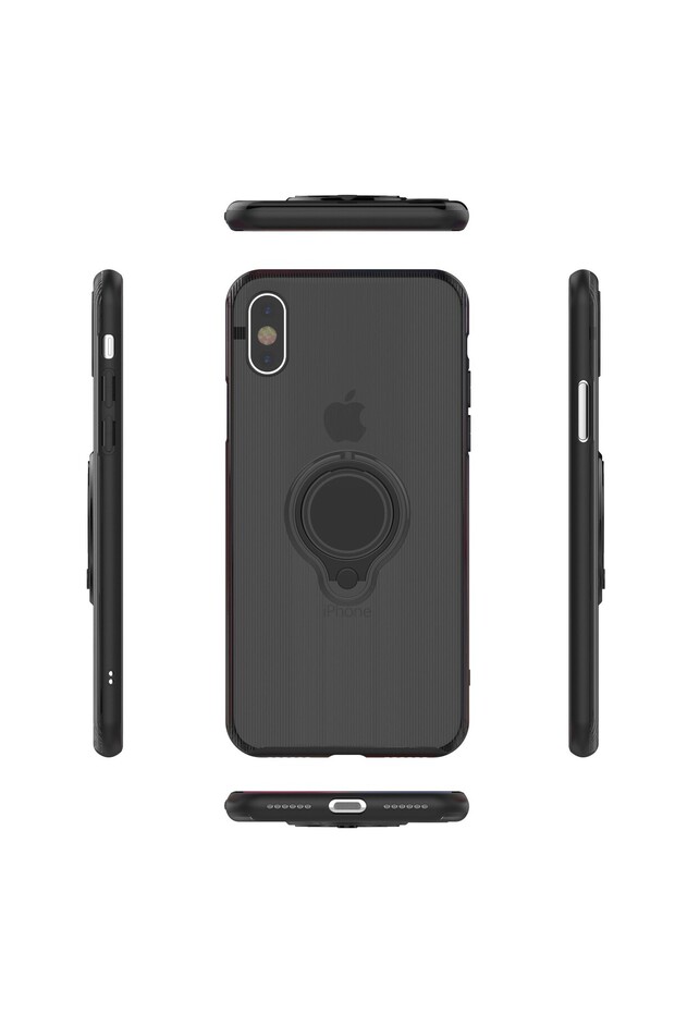 Apple iPhone 7 Armor Ring Case with Magnetic Ring Black - 1