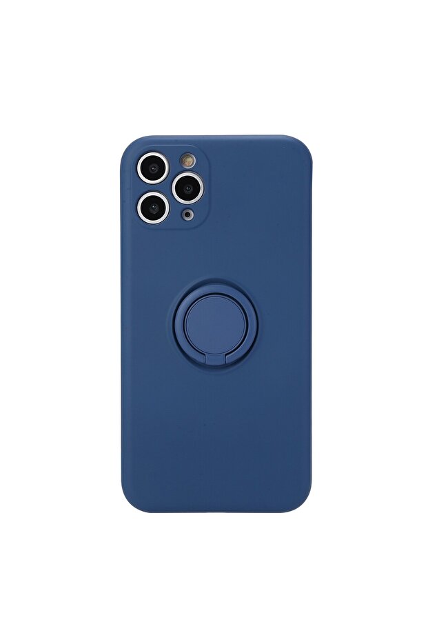 Protective case compatible with Apple iPhone 11 Pro Liquid Silicone Ring Blue