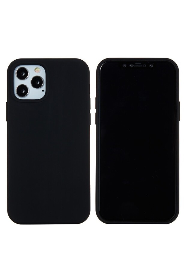 Protective case compatible with Apple iPhone 11 Liquid Silicone Case Black - 1