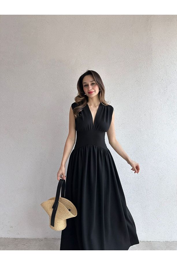 EGERTON Maxi Elbise 3845 - Siyah - 1