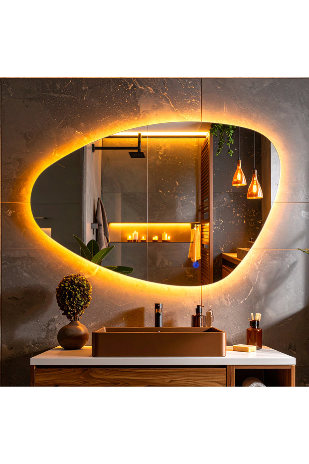 Luce Amber Led'li Lavabo & Banyo Aynası (Dokunmatik Sensörlü) - 3
