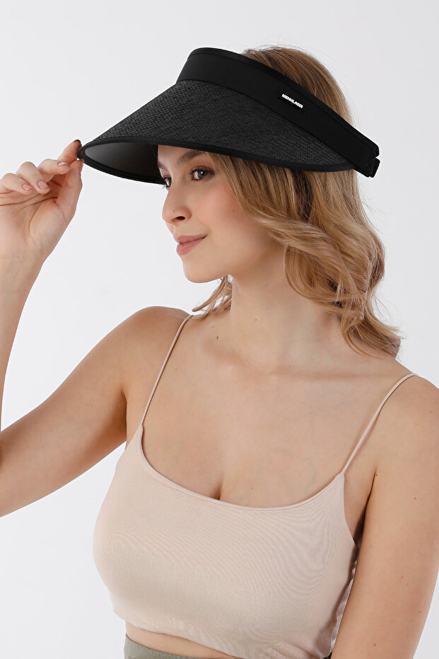 قبعة من القش قابلة للتعديل مع حافة - 1