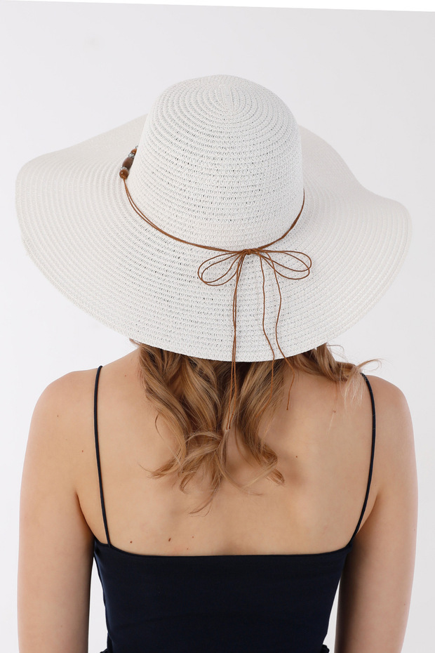 Beaded Straw Hat - 4