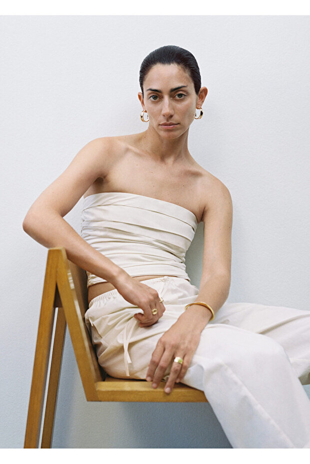 Drape bandeau bluz - 1