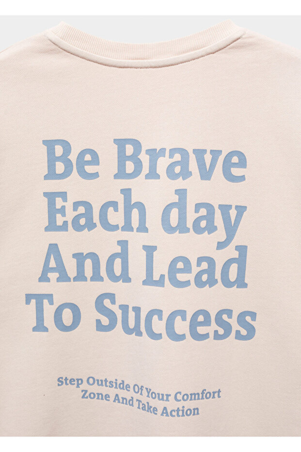 Erkek Çocuk Krem Sweatshirt - 5