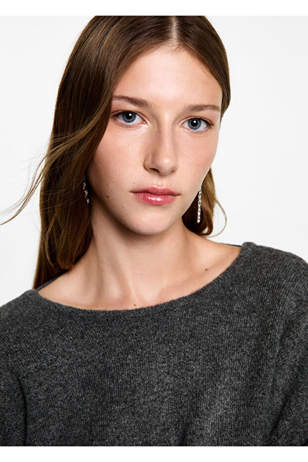 Grauer Mädchenpullover 77054782 - 3