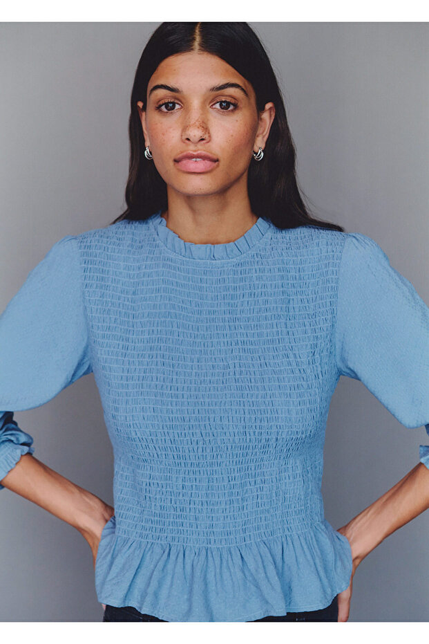 Plava bluza za devojčice 77044043 - 5