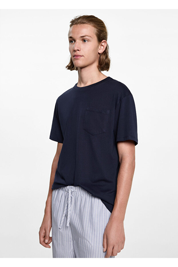 Boy's Navy Blue Pajama Set - 2
