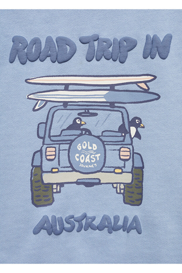 Erkek Bebek Mavi Sweatshirt - 6