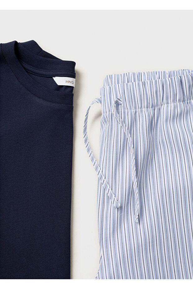 Boy's Navy Blue Pajama Set - 9
