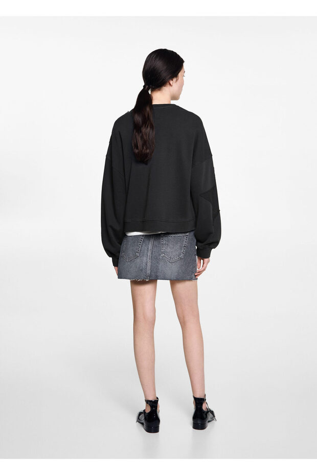 Anthrazitfarbenes Mädchen-Sweatshirt 77074046 - 3