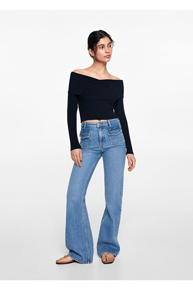 Marineblauer Mädchenpullover 77022935 - 1