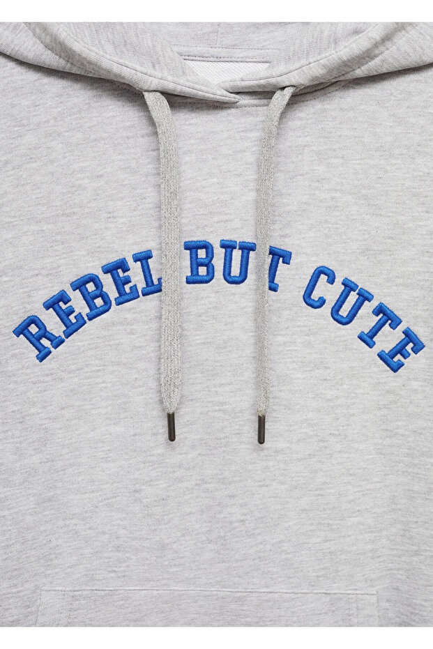 Hellgraues Mädchen-Sweatshirt 77044782 - 8