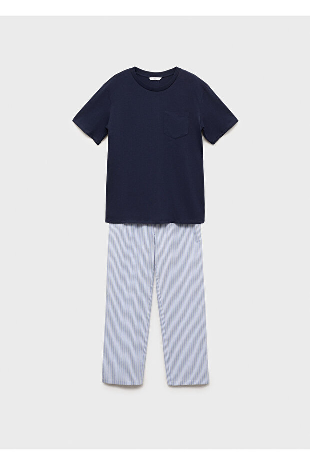 Boy's Navy Blue Pajama Set - 6