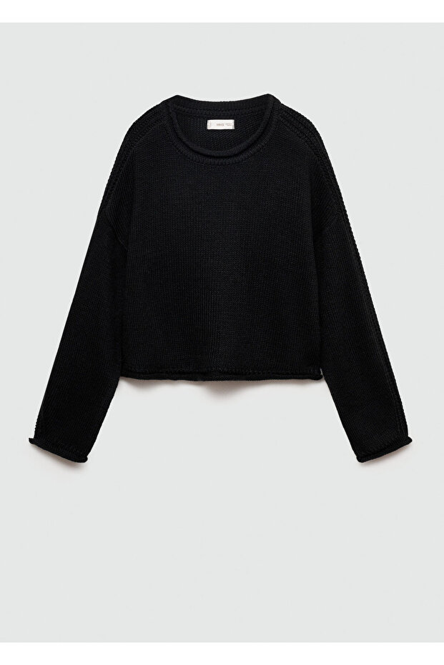 Schwarzer Mädchenpullover 77055983 - 5