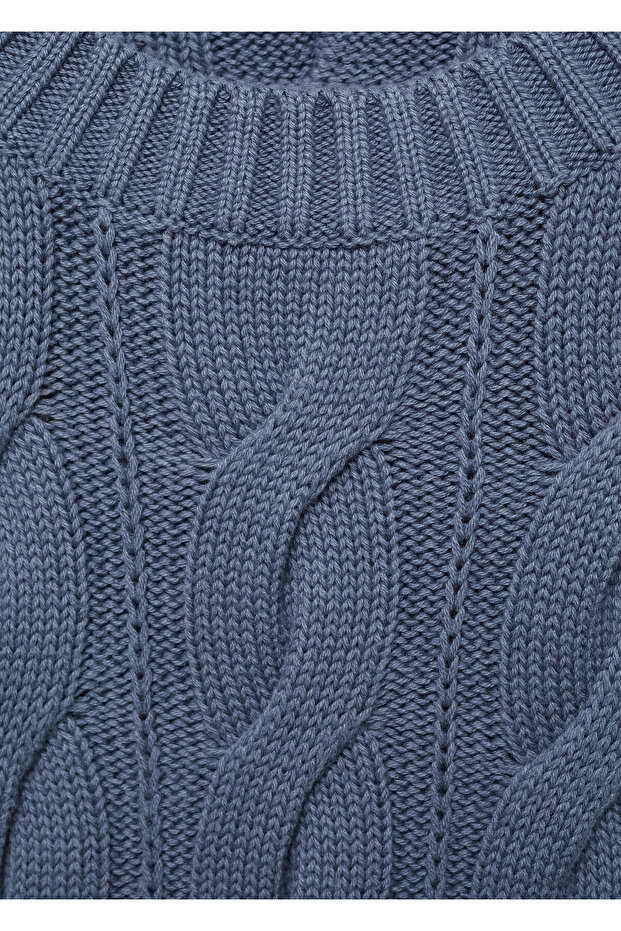 Blauer Mädchenpullover 77052933 - 8