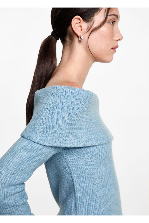 Himmelblauer Mädchenpullover 77026750 - 5