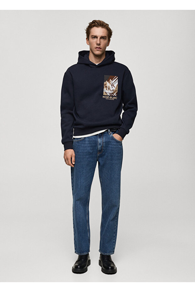 Navy Blue Men's Sweatshirt 77047923