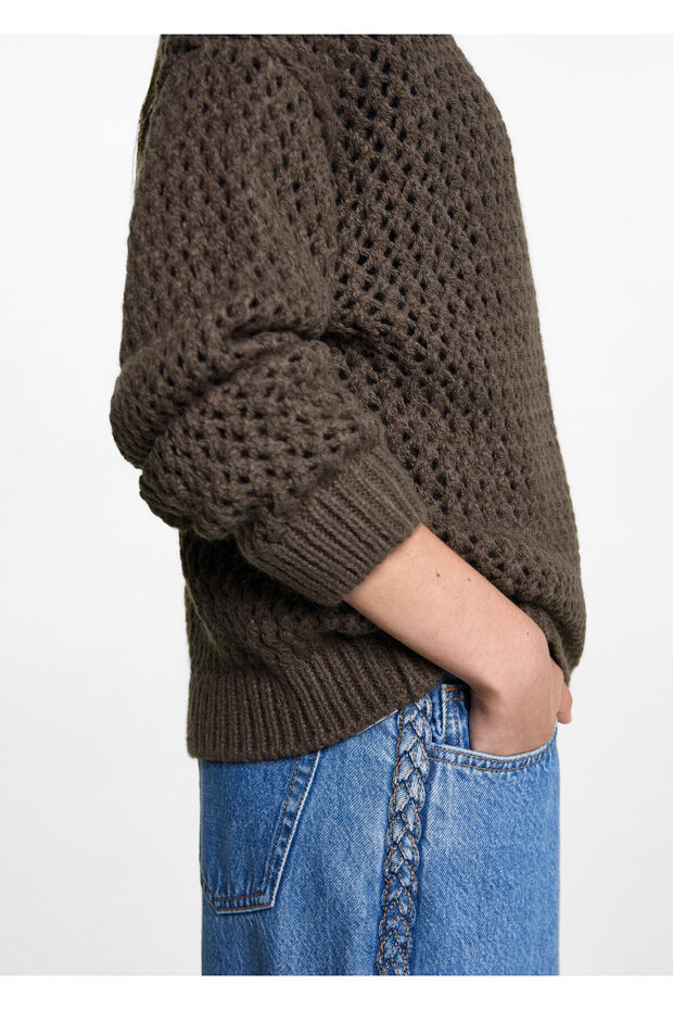 Sivi džemper za devojčice 77007692 - 5