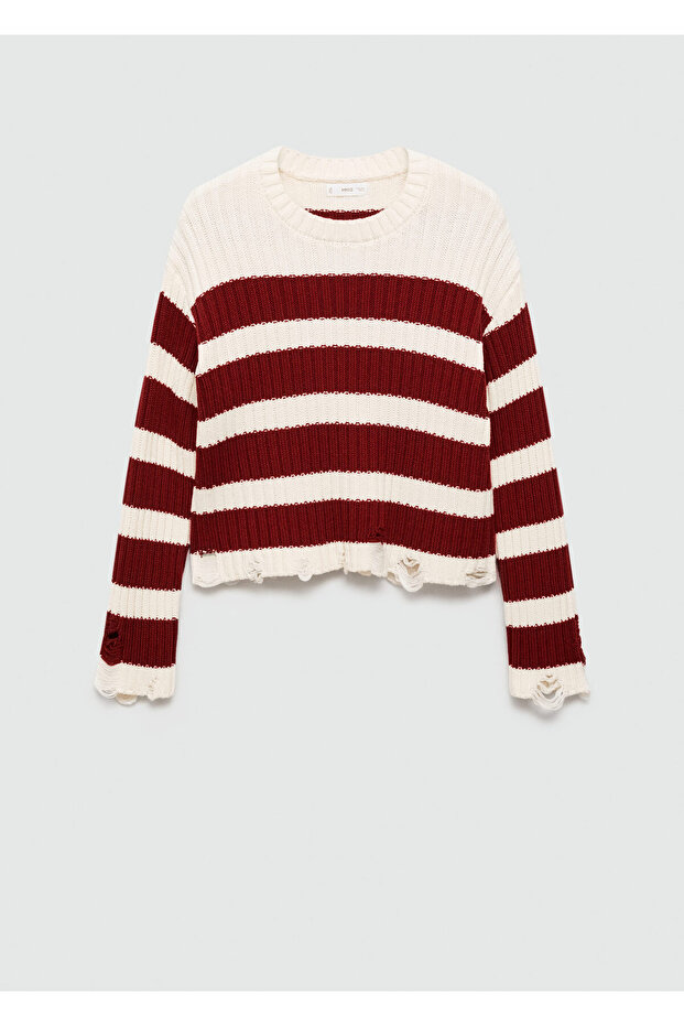 Dunkelroter Mädchenpullover 77076736 - 3