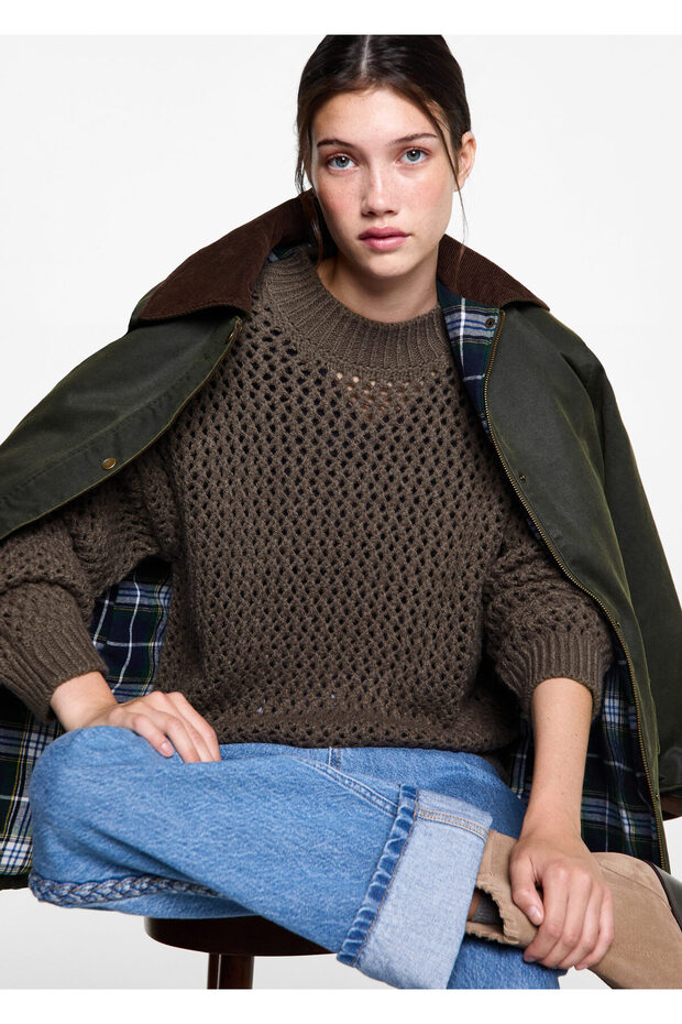 Sivi džemper za devojčice 77007692 - 3