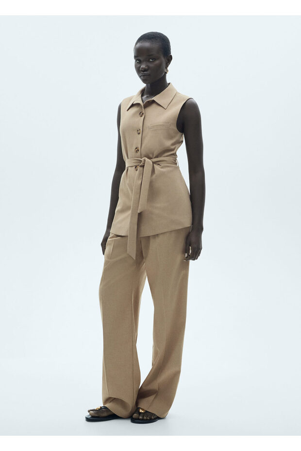 Bej Kadın Yelek 77067648 - 1