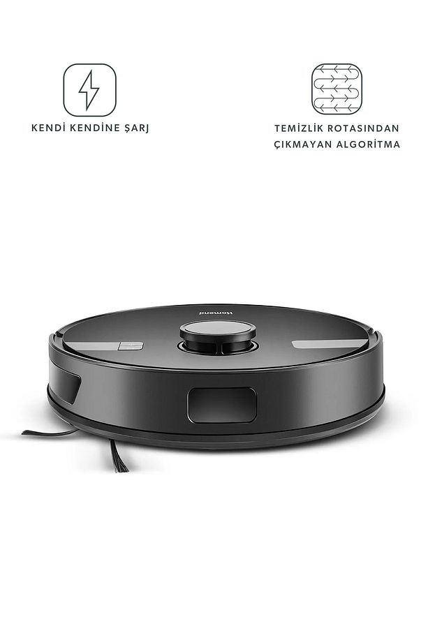 Alex Laser 1291h Moplu Ve Haritalamalı Akıllı 5 Kpa Robot Süpürge Siyah - 10