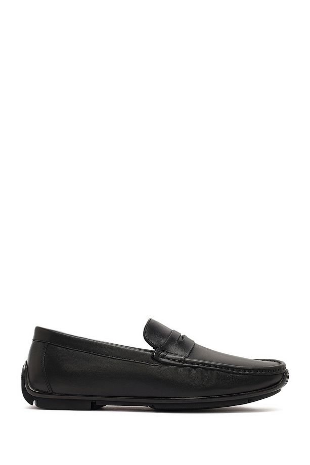 Erkek Siyah Deri Casual Loafer 25SFD642018 - 1