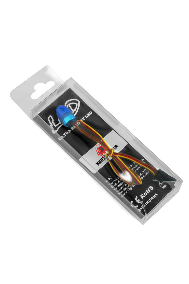 1 قطعة من مصباح LED متعدد الوظائف باللون الأزرق، وميض/وميض/ضوء دوار لسيارة RC موديل 1/10 1: