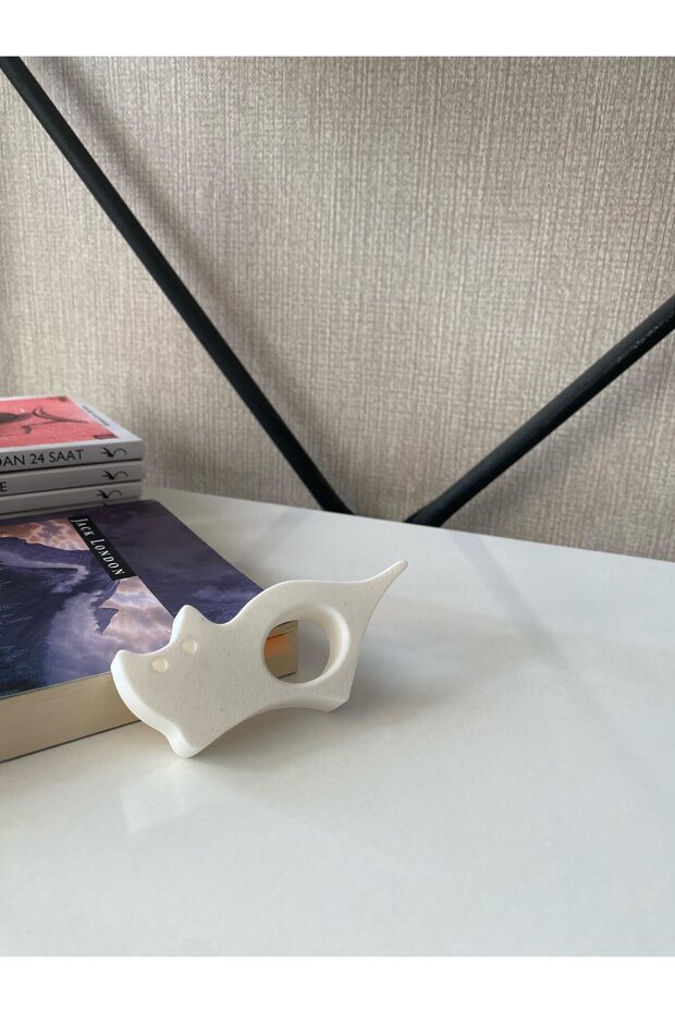 Kedi Kitap Okuma Yüzüğü Sayfa Tutucu 3D Baskı - 2