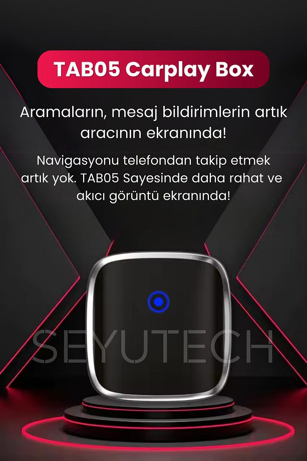 TAB05 Carplay Dönüştürücü Ios ve Android Uyumlu Kablosuz Multimedya Carplay Dönüştürücü - 2