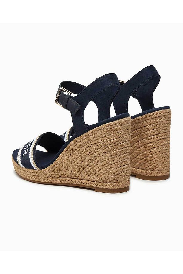 Mono Webbing Wedge Espadrilles Topuklu Sandalet - 3