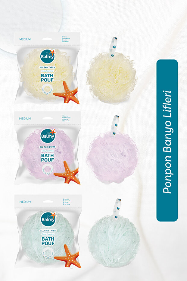 Medıum 3 Lü Paket Pon Pon Banyo Lifi - 1