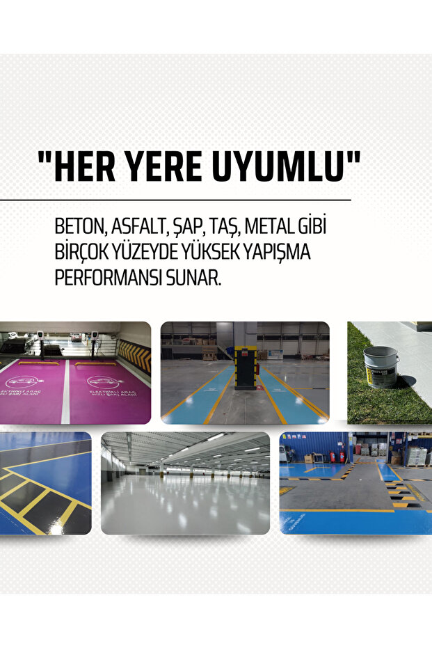 Zemin Boyası, Iç Dış Mekan Uygun, Yüksek Aşınma Direnci, Geniş Renk Seçeneği- Ral: 5015 - 3