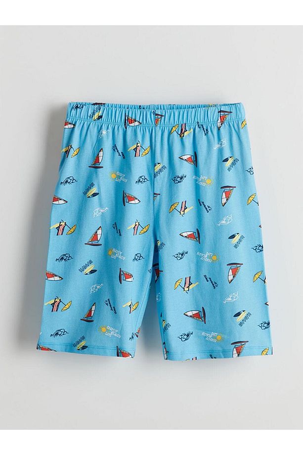 Bisiklet Yaka Erkek Çocuk Şortlu Pijama Takımı (S5) - 4