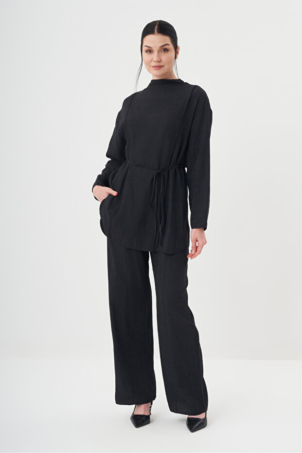 Kadın Kuşaklı Basic Takım 8529 - 4