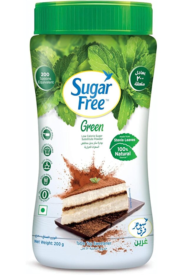 Sugar Free Green Stevia, 100g, Jar | 100% Plant-based Natural Sweetener