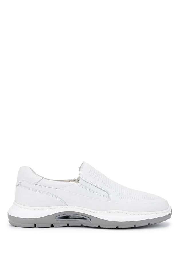Men's Genuine Leather White Casual Shoes