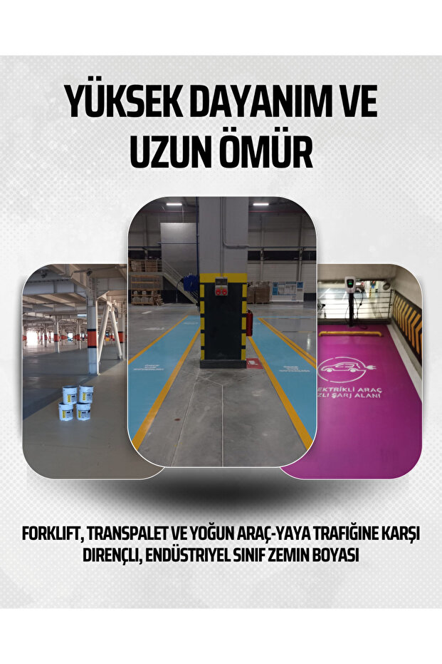 Zemin Boyası, Iç Dış Mekan Uygun, Yüksek Aşınma Direnci, Geniş Renk Seçeneği- Ral: 5015 - 7