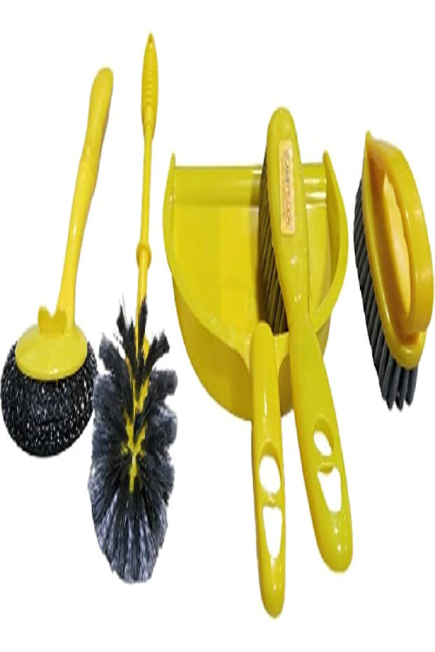 5 Piece Dustpan With Brush Set
