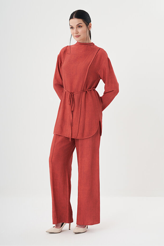 Kadın Kuşaklı Basic Takım 8529 - 3