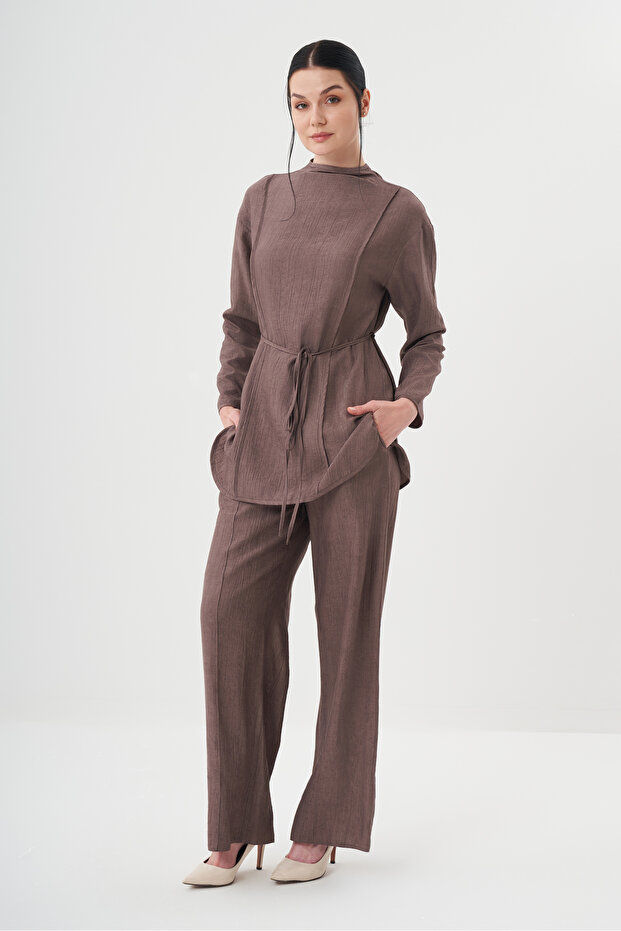 Kadın Kuşaklı Basic Takım 8529 - 4