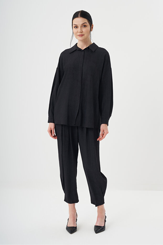 Kadın Gömlek Detaylı Basic Takım 8532 - 1