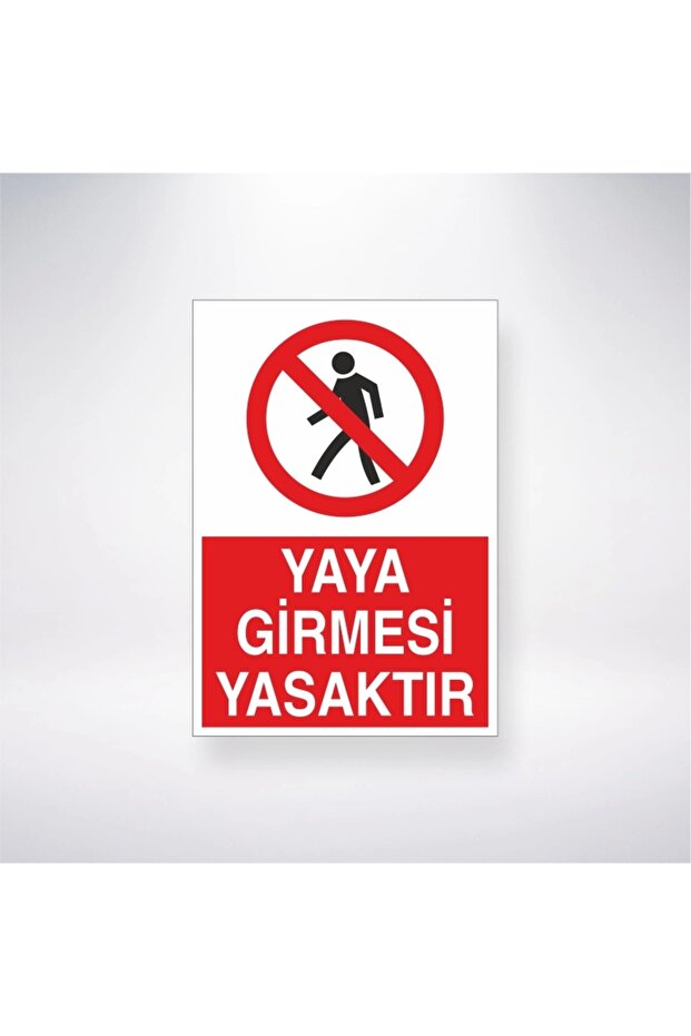 Pedestrian Entry Prohibited Sticker 20X28 cm