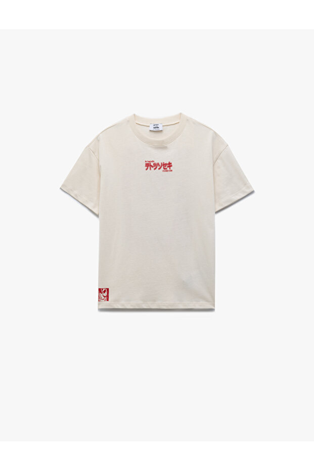 Cotton Short Sleeve Crew Neck Printed T-Shirt