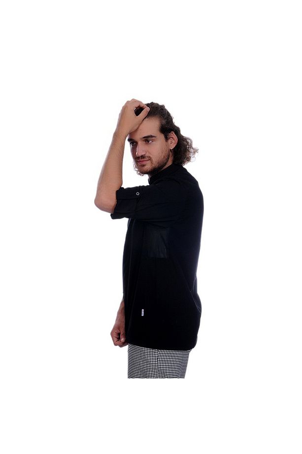 Unisex Aşçı Ceket Koltuk Altı Fileli Siyah - 5