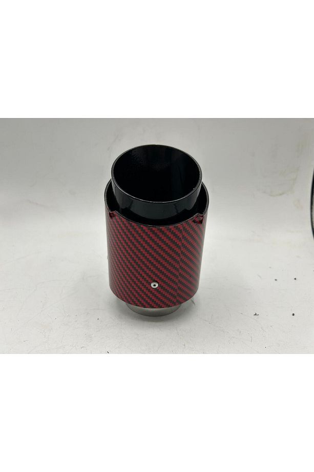 MONLİON KIRMIZI KARBON EGZOZ UCU GİRİŞ ÇAPI60mm,ÇIKIŞ ÇAPI 89mm TEKLİ - 5