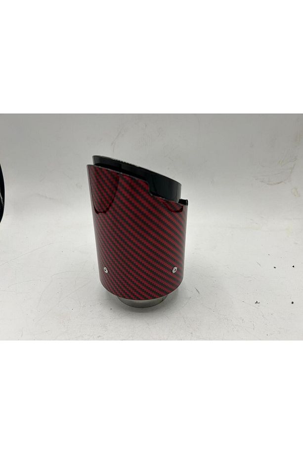 MONLİON KIRMIZI KARBON EGZOZ UCU GİRİŞ ÇAPI60mm,ÇIKIŞ ÇAPI 89mm TEKLİ - 6