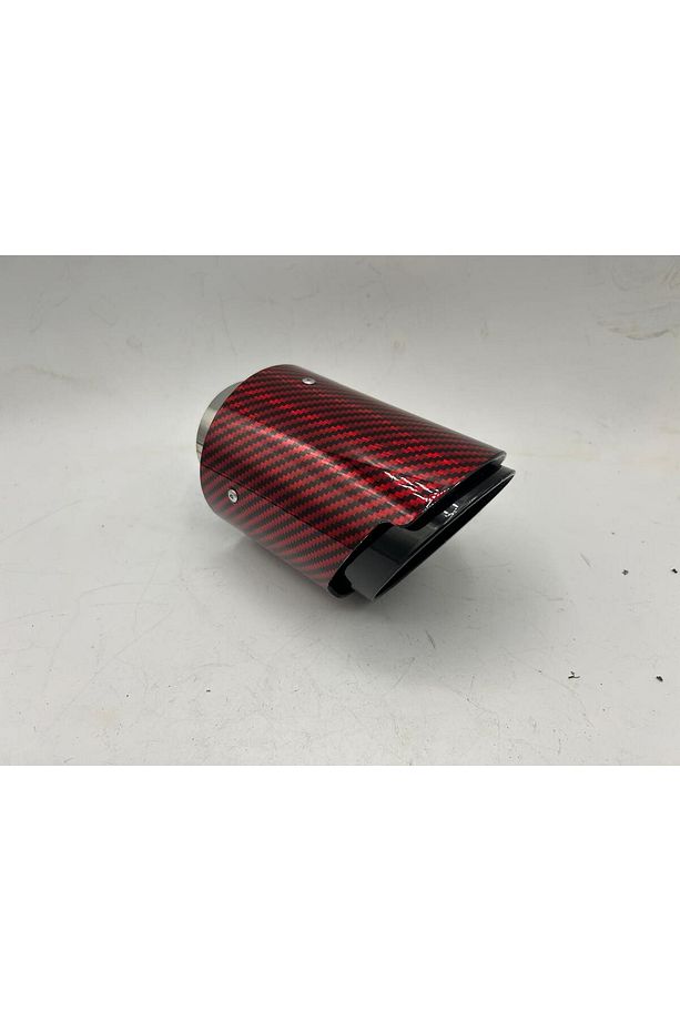 MONLİON KIRMIZI KARBON EGZOZ UCU GİRİŞ ÇAPI60mm,ÇIKIŞ ÇAPI 89mm TEKLİ - 3