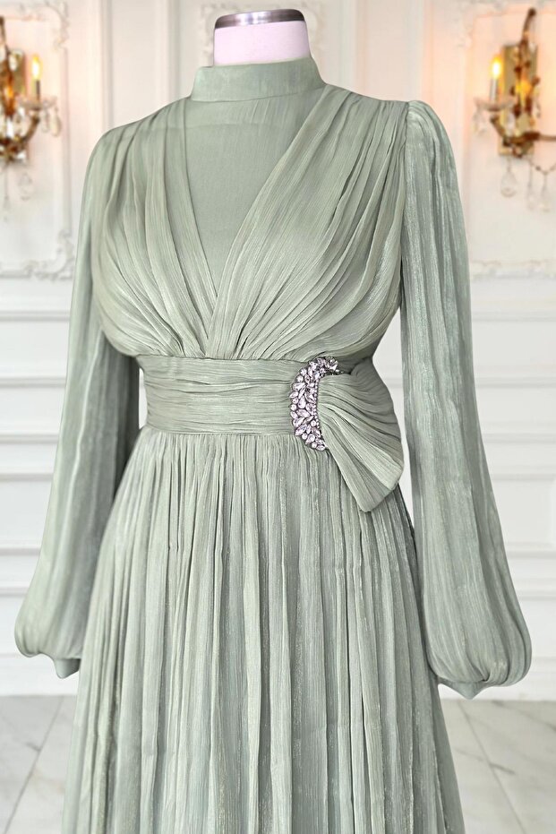 Feray Abiye Elbise Mint - 2